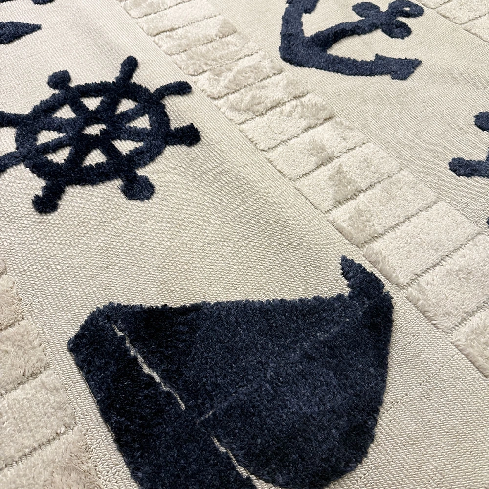 Hoom Rugs Kids Koyu Renk Gemici Desenli Çocuk Halısı