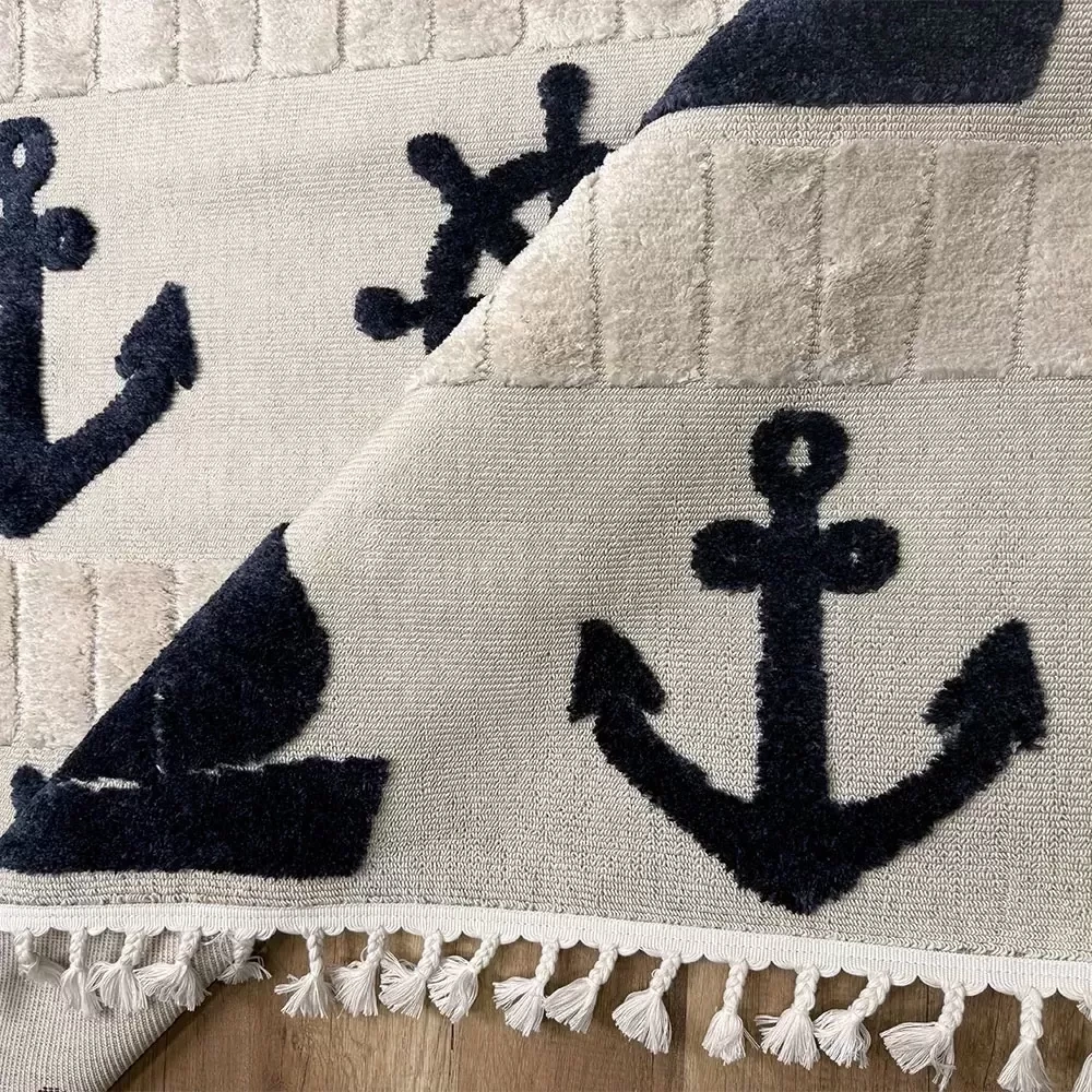 Hoom Rugs Kids Koyu Renk Gemici Desenli Çocuk Halısı