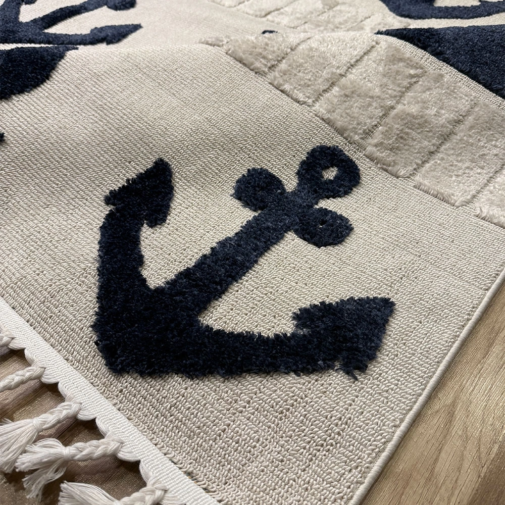 Hoom Rugs Kids Koyu Renk Gemici Desenli Çocuk Halısı