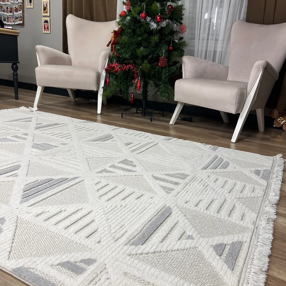 Hoom Rugs Level EN274 Krem Gri Modern Halı