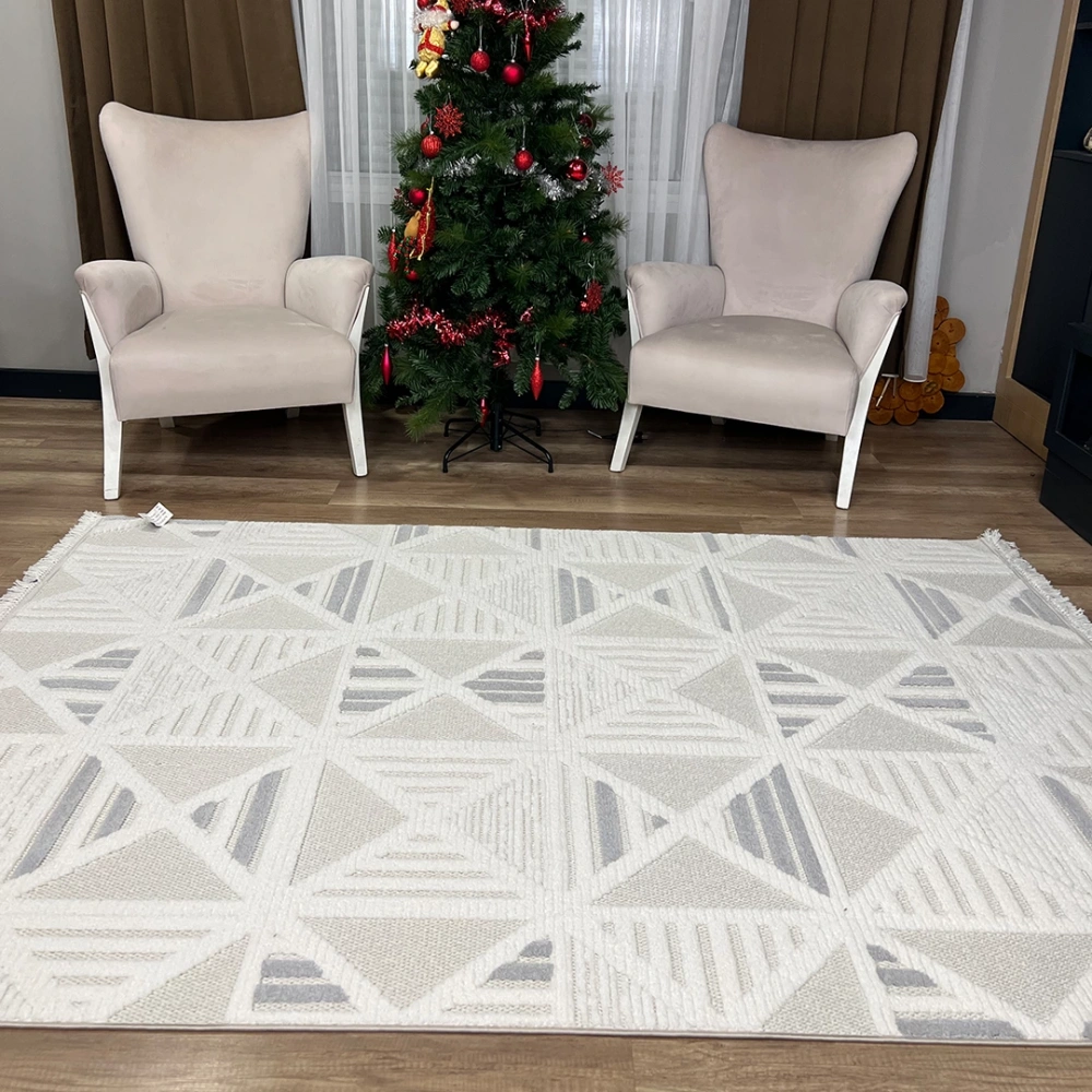 Hoom Rugs Level EN274 Krem Gri Modern Halı