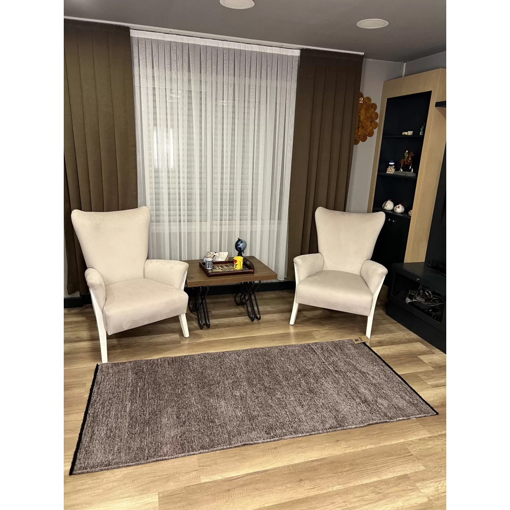 Hoom Rugs Liv 389 Gri Dekoratif Yıkanabilir Kilim