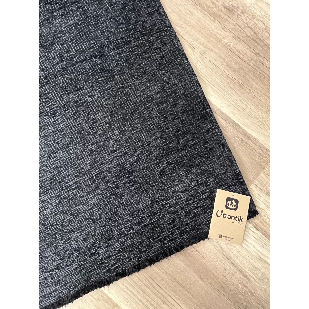 Hoom Rugs Liv 392 Antrasit Dekoratif Yıkanabilir Kilim