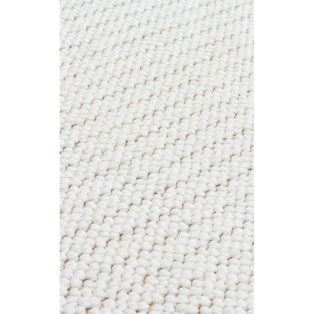 Hoom Rugs Loop Beyaz Spor Saçaklı İskandinav Halı