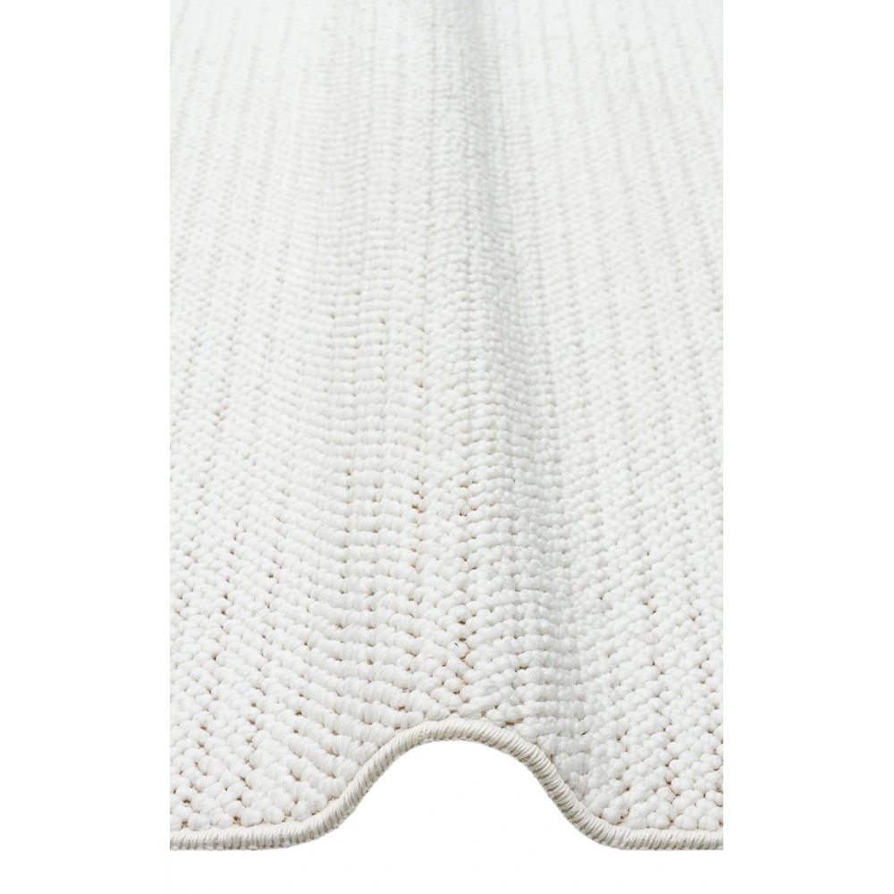 Hoom Rugs Loop Beyaz Spor Saçaklı İskandinav Halı