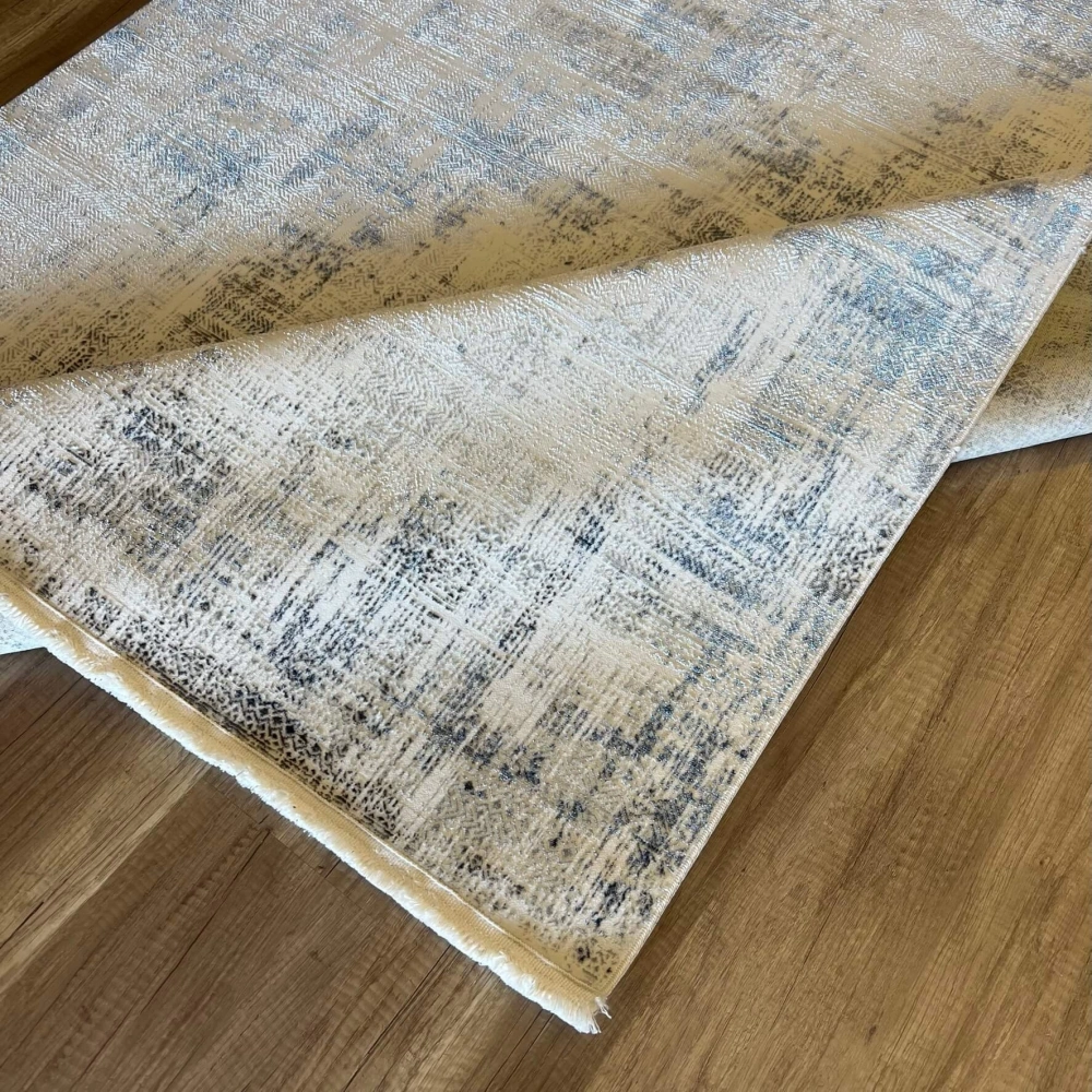 Hoom Rugs Motto 1002 Beyaz Mavi Halı