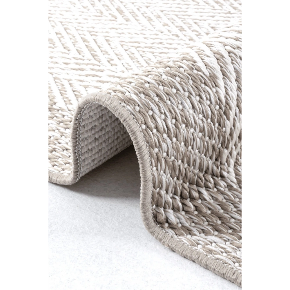 Hoom Rugs Nova 2001 Bej İnce Kaymaz Latex Tabanlı Sisal Halı