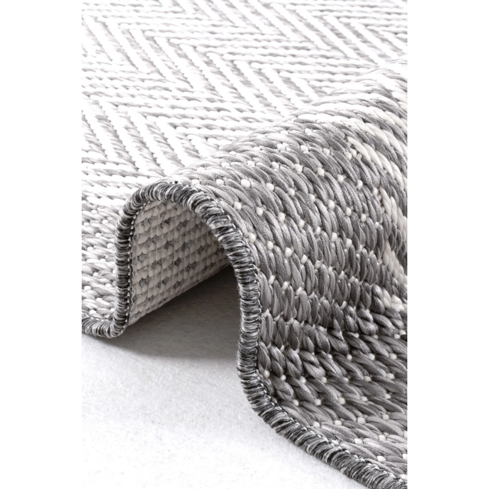Hoom Rugs Nova 2002 Gri İnce Kaymaz Latex Tabanlı Sisal Halı