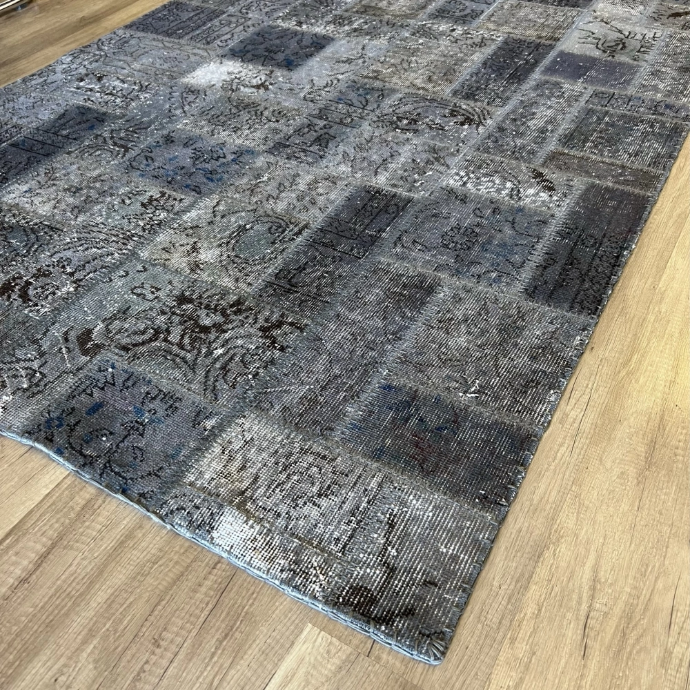 Hoom Rugs Patchwork Gri El Dokuma Kilim