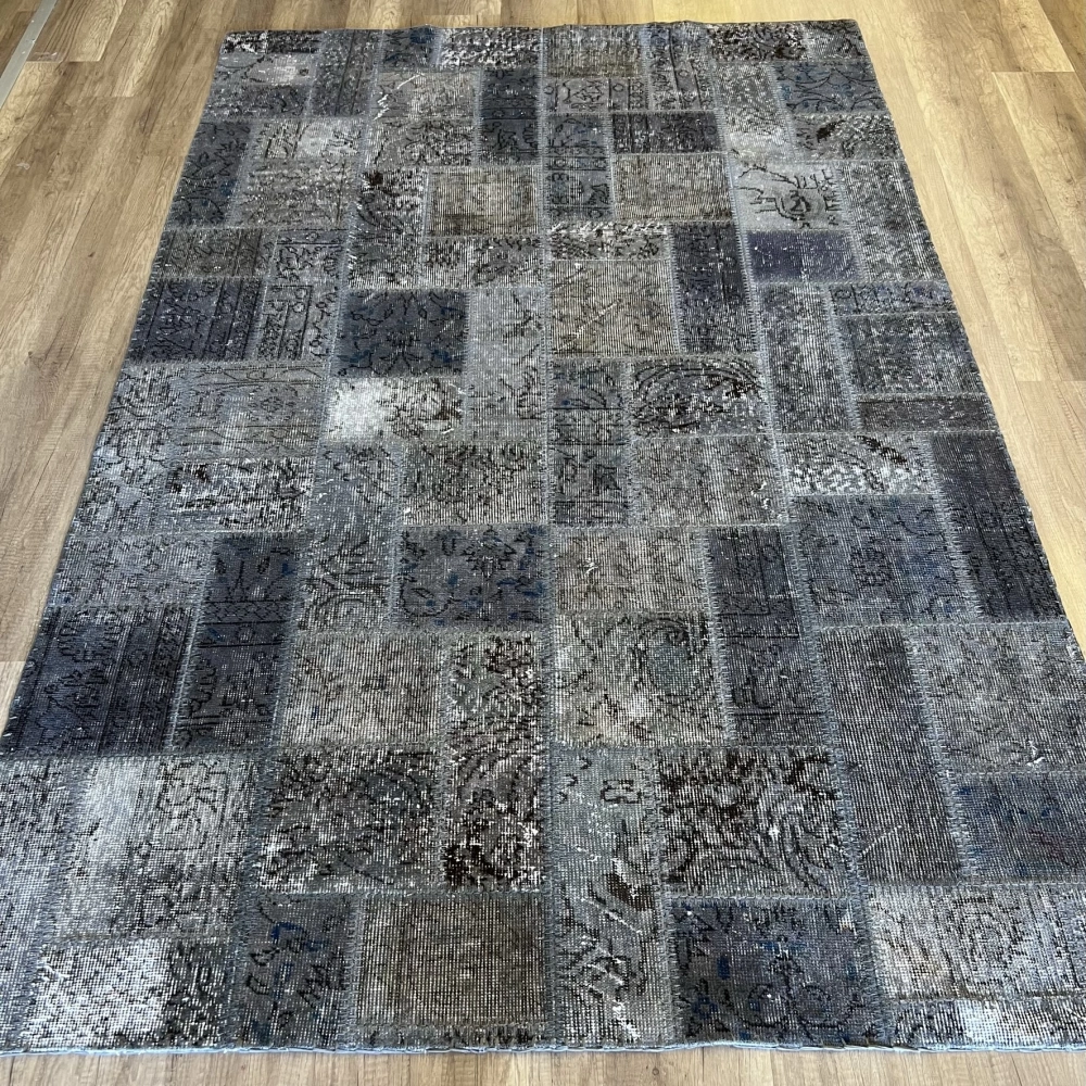 Hoom Rugs Patchwork Gri El Dokuma Kilim