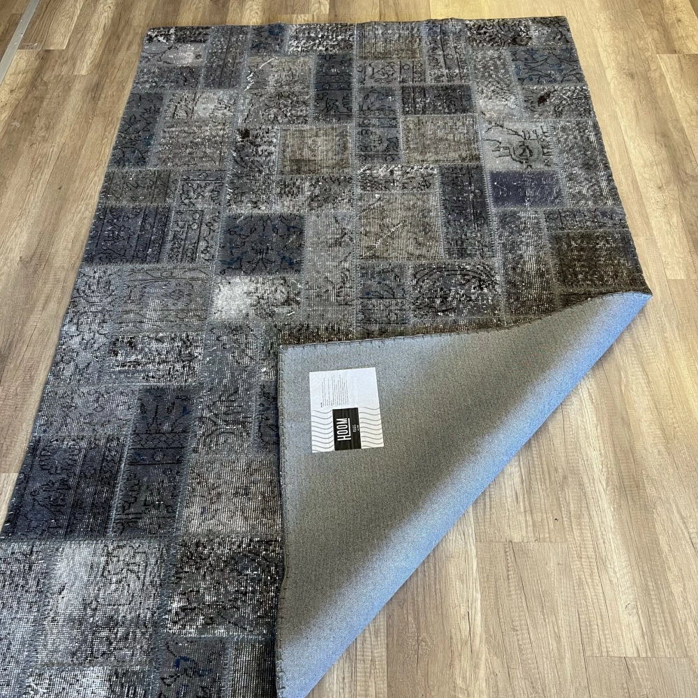 Hoom Rugs Patchwork Gri El Dokuma Kilim