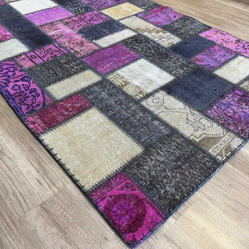 Hoom Rugs Patchwork Mor El Dokuma Kilim