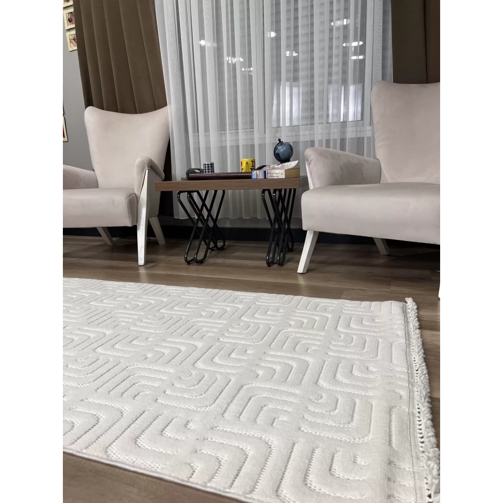 Hoom Rugs Prag 9209 Krem Modern Makina Halısı