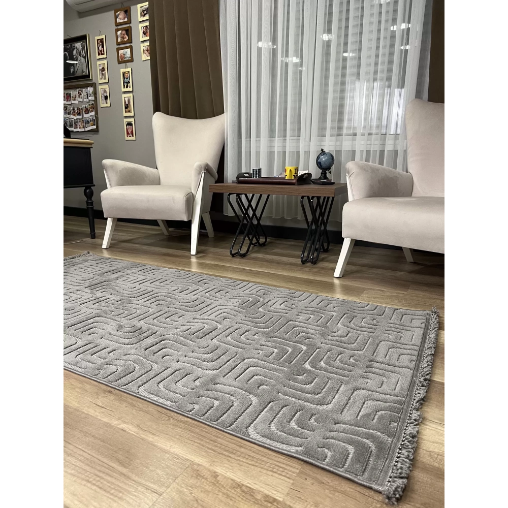 Hoom Rugs Prag 9210 Gri Modern Makina Halısı
