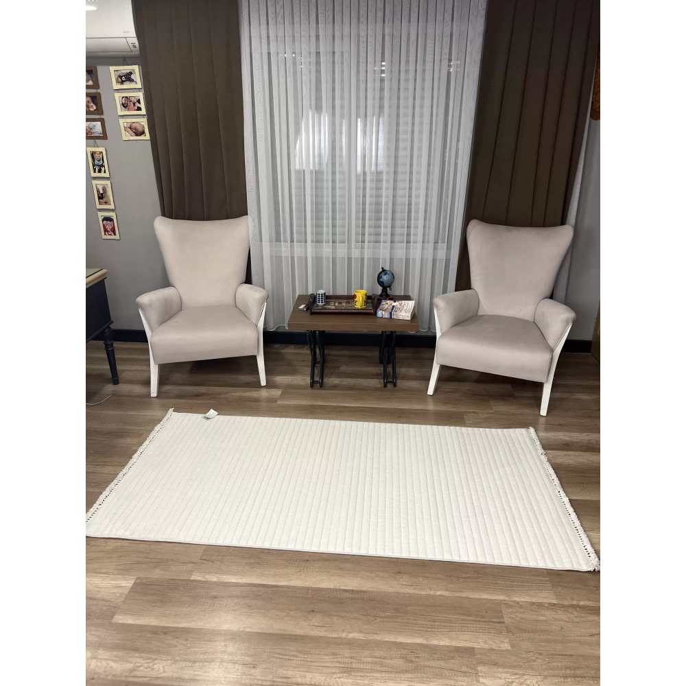 Hoom Rugs Prag 9213 Krem Modern Makina Halısı