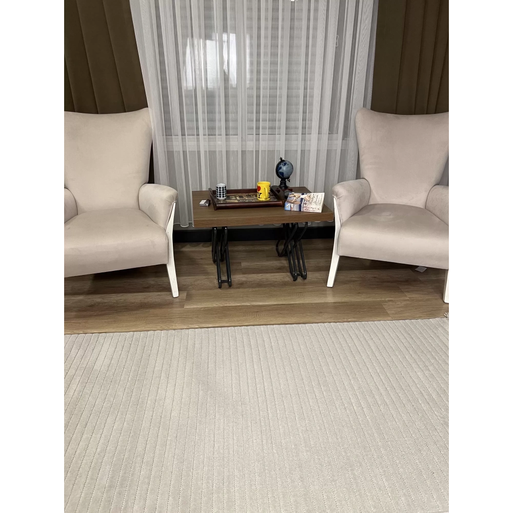 Hoom Rugs Prag 9215 Açık Gri Modern Makina Halısı