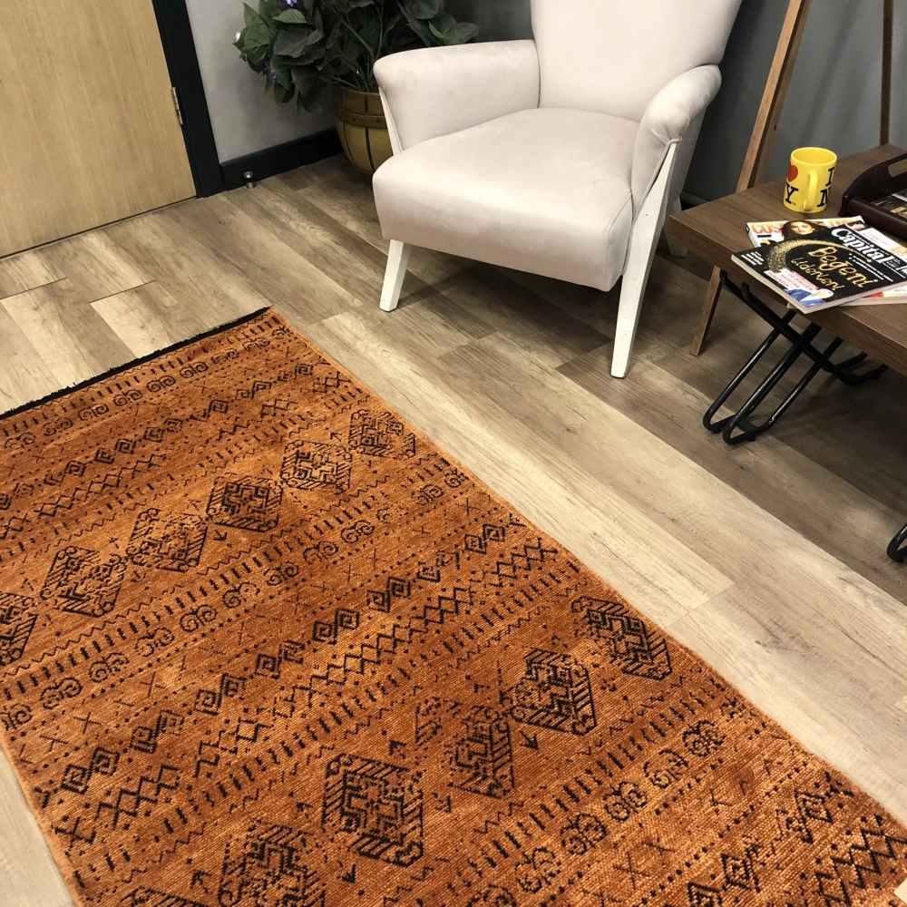 Hoom Rugs Prestij Eko 322 Kiremit Dekoratif Yıkanabilir Kilim