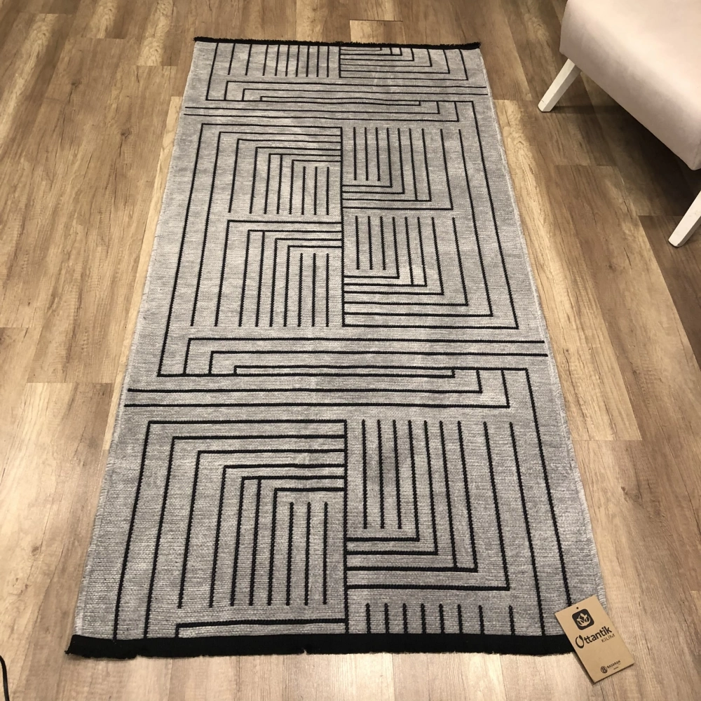 Hoom Rugs Prestij Eko 339 Açık Gri Dekoratif Yıkanabilir Kilim
