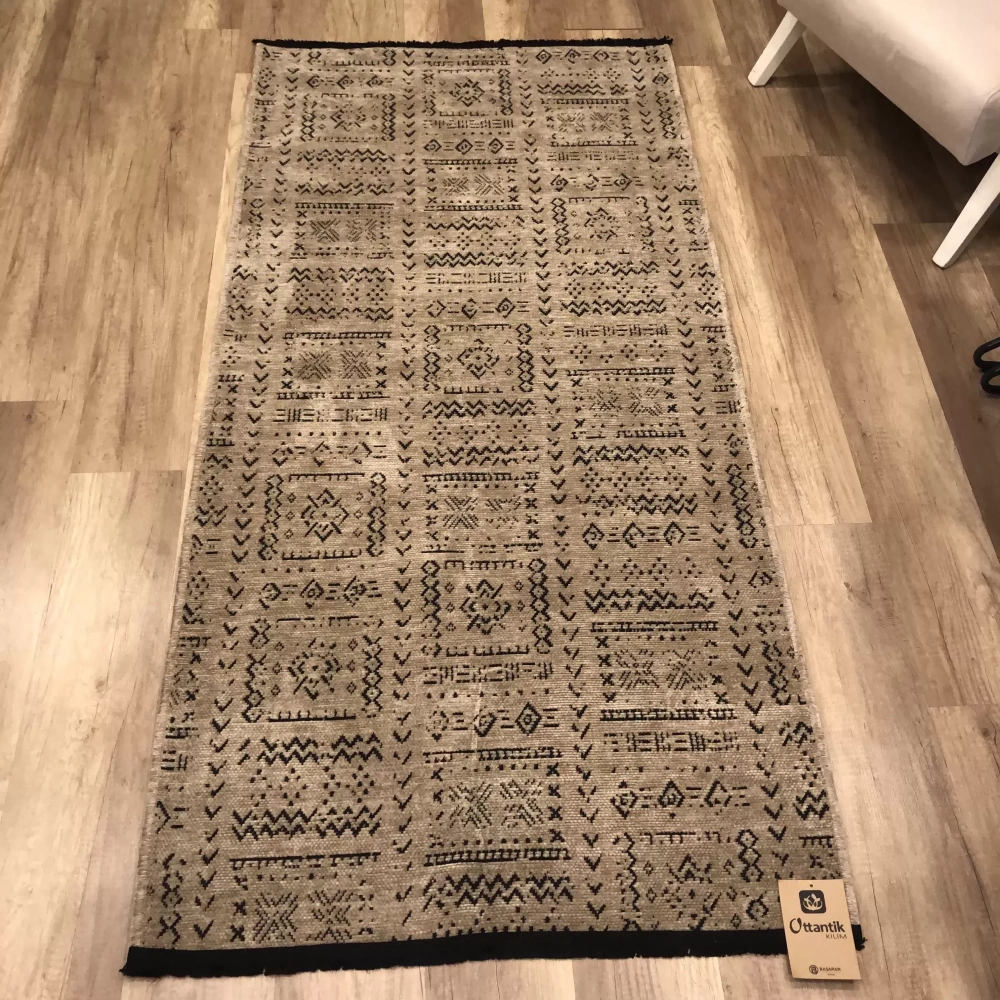 Hoom Rugs Prestij Eko 352 Bej Dekoratif Yıkanabilir Kilim