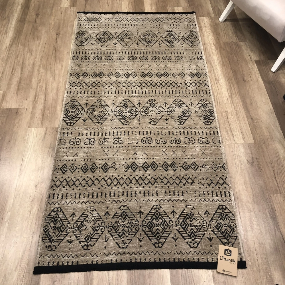 Hoom Rugs Prestij Eko 354 Bej Dekoratif Yıkanabilir Kilim