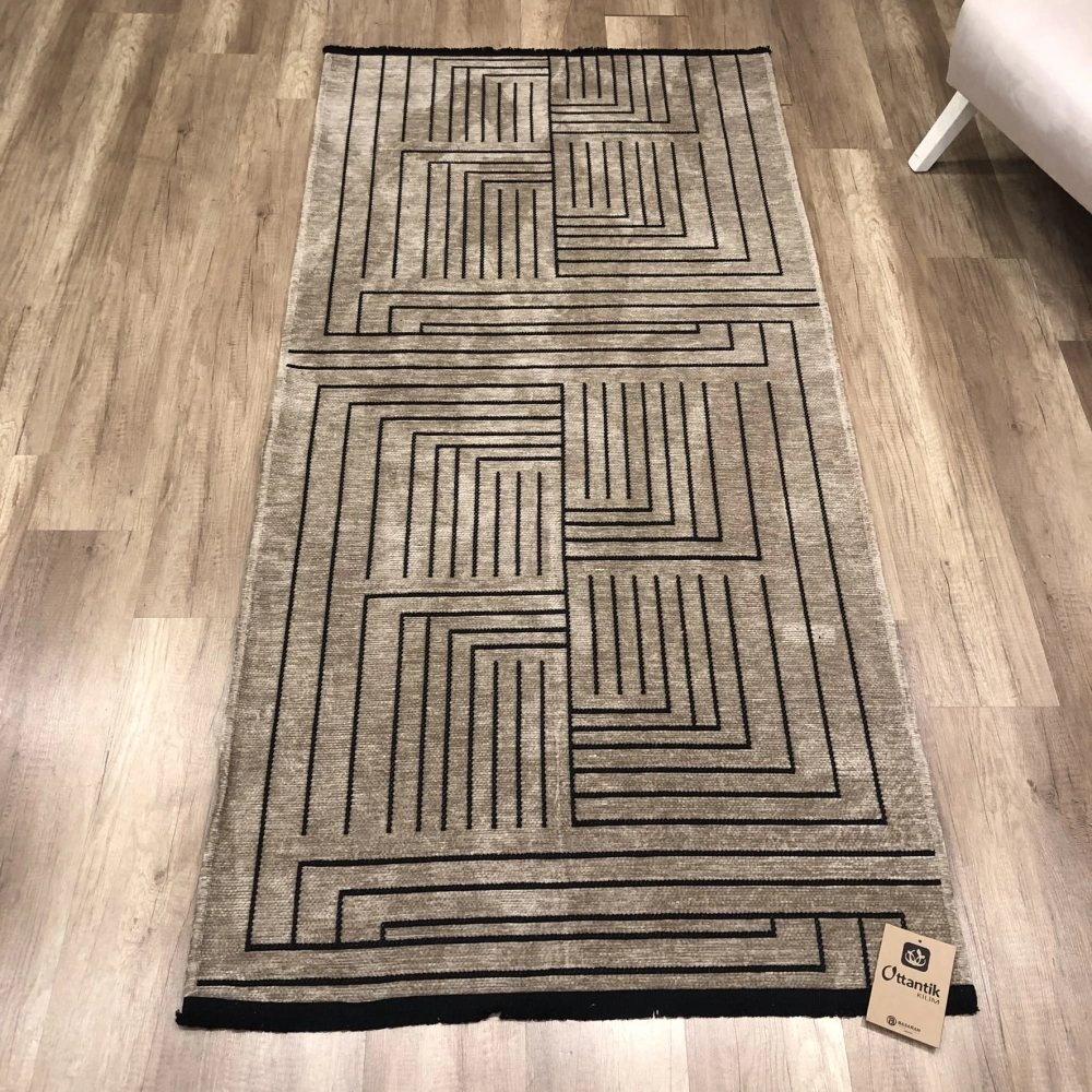 Hoom Rugs Prestij Eko 355 Bej Dekoratif Yıkanabilir Kilim