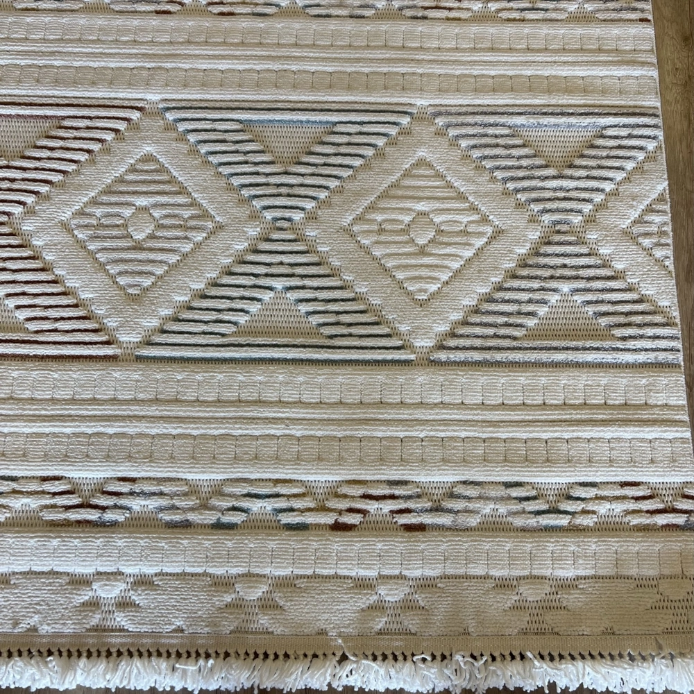 Hoom Rugs Ruby 1551 Multi Beyaz İskandinav Halı