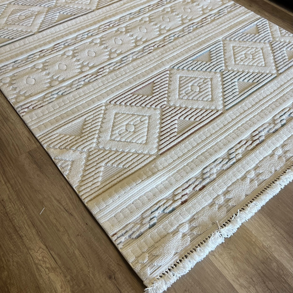 Hoom Rugs Ruby 1551 Multi Beyaz İskandinav Halı