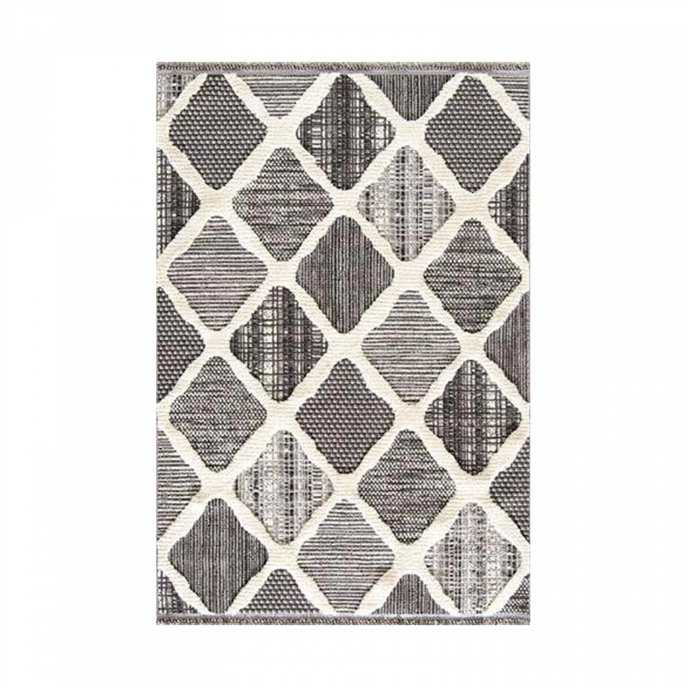 Hoom Rugs Step 2202 Gri İskandinav Halı