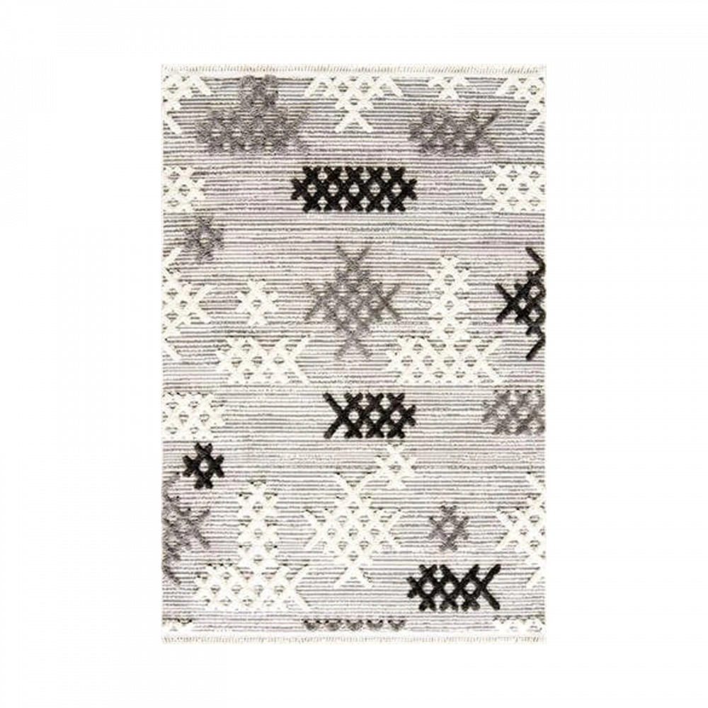 Hoom Rugs Step 2205 Gri İskandinav Halı