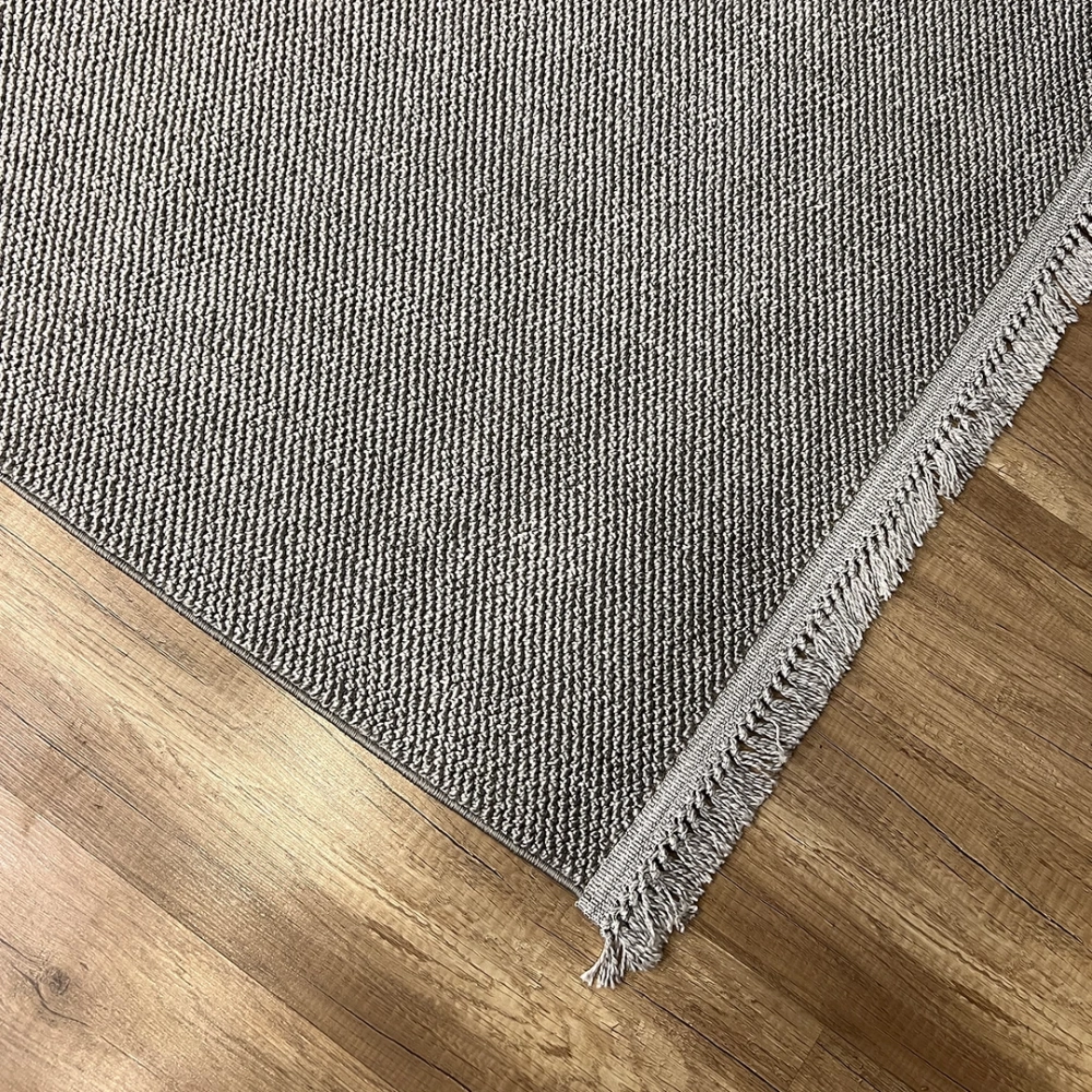 Hoom Rugs Vega S5486A Açık Gri Hav Toz Vermez Hasır Dokuma Modern Makina Halısı