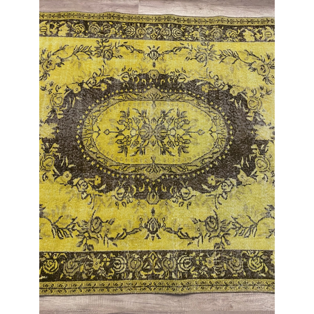 Hoom Rugs Vintage Hardal Kahve Çiçekli 165x265 4,37 M2 Vintage Halı