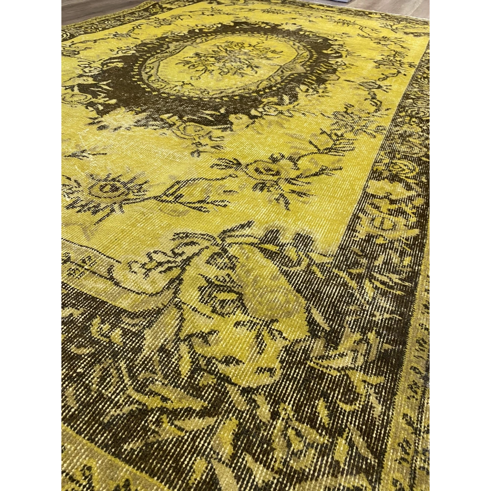 Hoom Rugs Vintage Hardal Kahve Çiçekli 165x265 4,37 M2 Vintage Halı