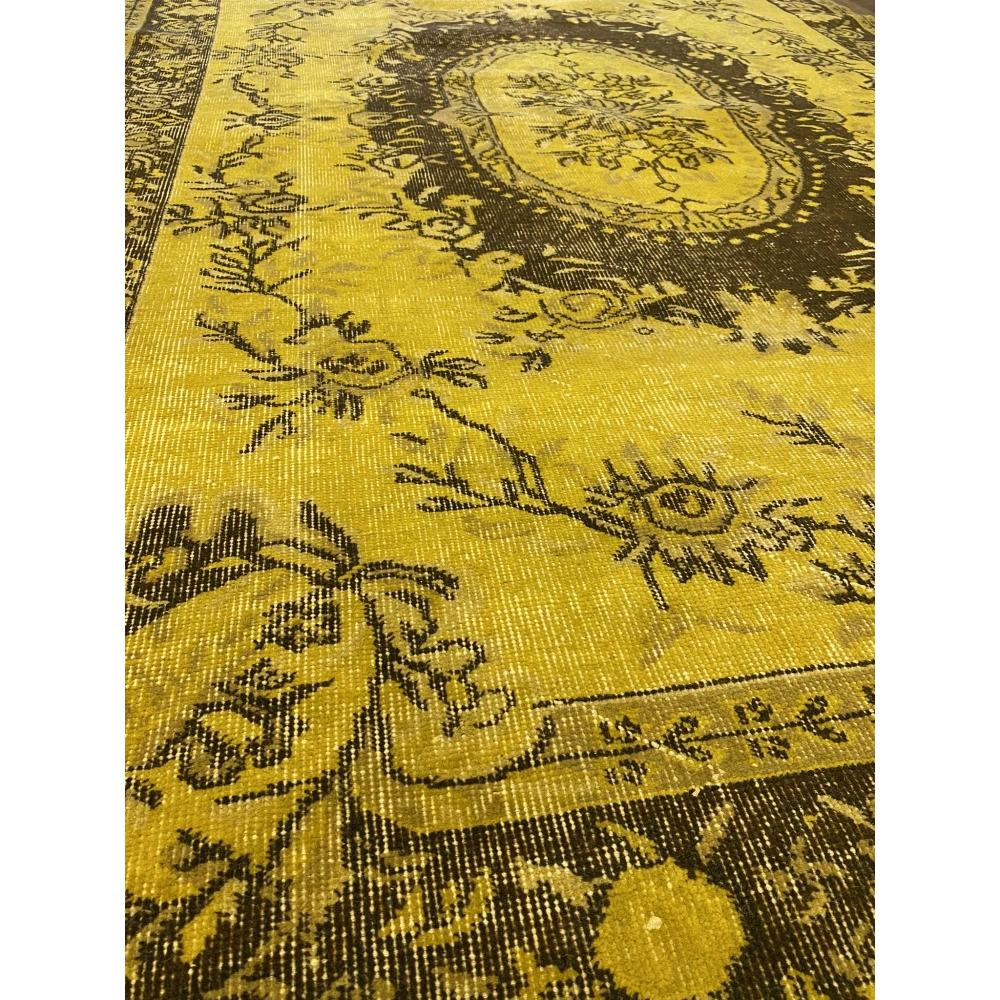 Hoom Rugs Vintage Hardal Kahve Çiçekli 165x265 4,37 M2 Vintage Halı