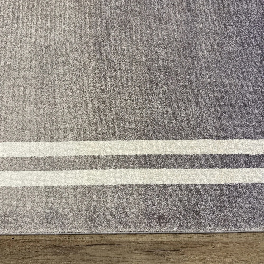 Hoom Rugs York 204 Gri Krem Çerçeveli Modern Salon Halısı