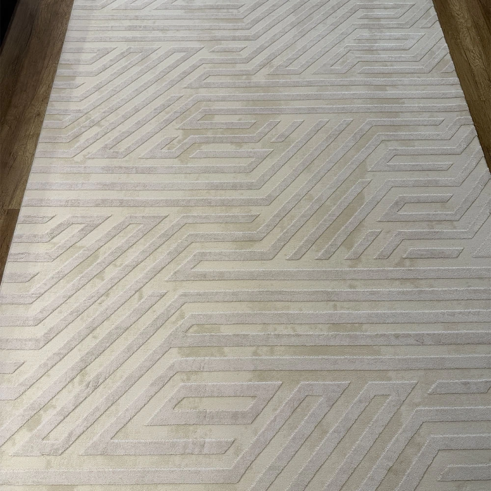 İpek Halı Gaspara 14973 Krem Modern Salon Halısı