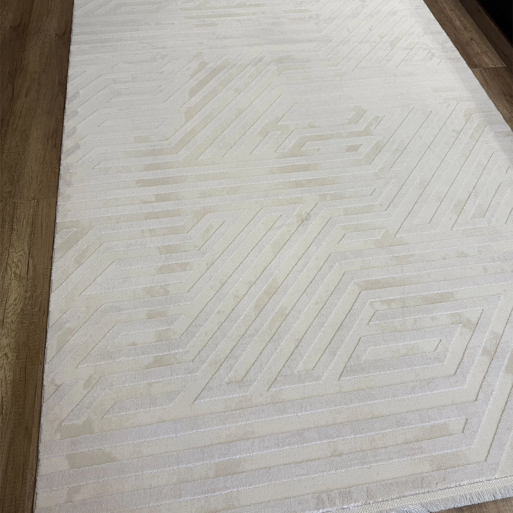 İpek Halı Gaspara 14973 Krem Modern Salon Halısı