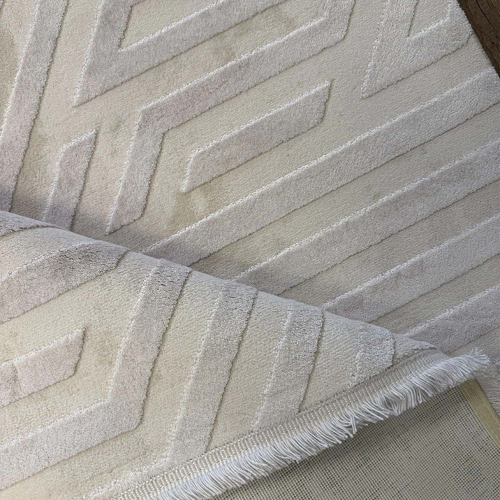 İpek Halı Gaspara 14973 Krem Modern Salon Halısı