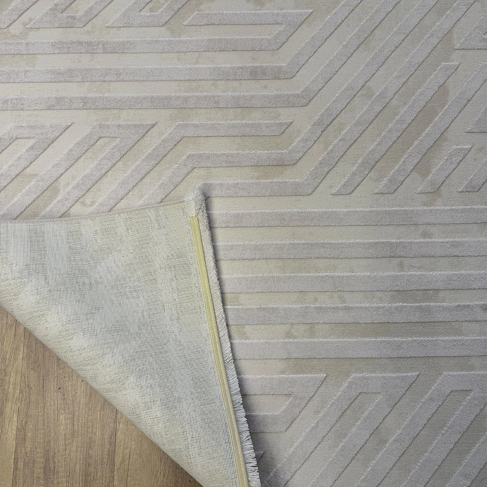 İpek Halı Gaspara 14973 Krem Modern Salon Halısı