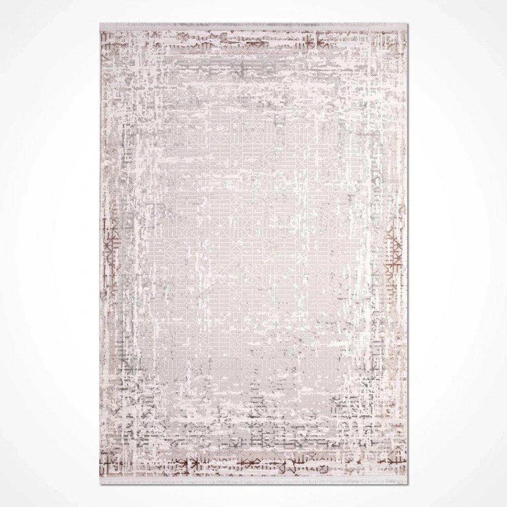 İpek Mekik Halı Filiya 11256 Krem Modern Salon Halısı