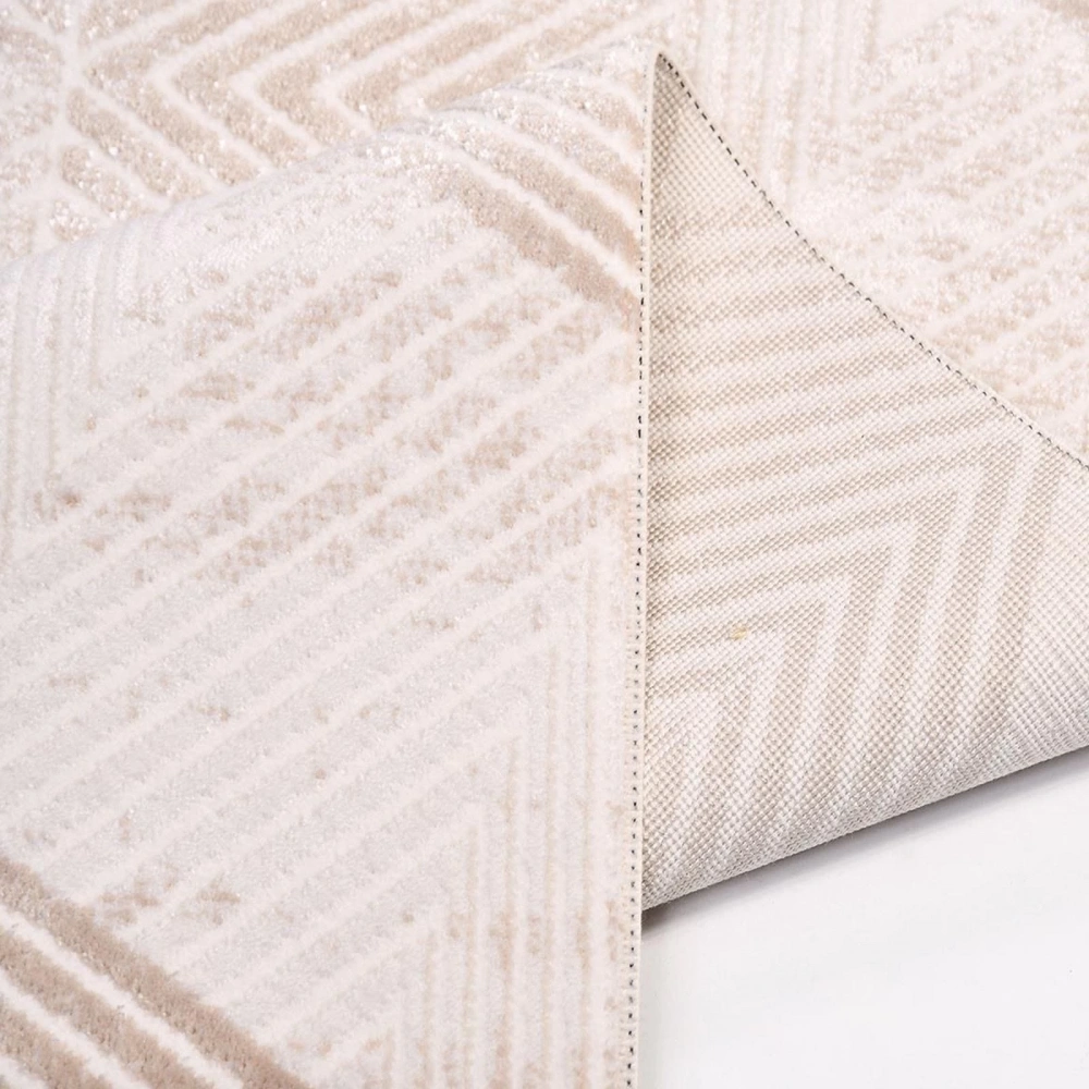 İpek Mekik Halı Filiya 11302 Krem Modern Salon Halısı