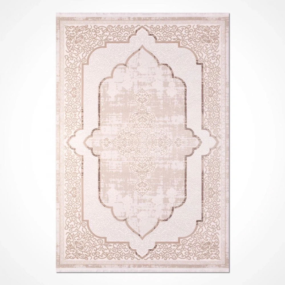 İpek Mekik Halı Filiya 11304 Krem Modern Salon Halısı