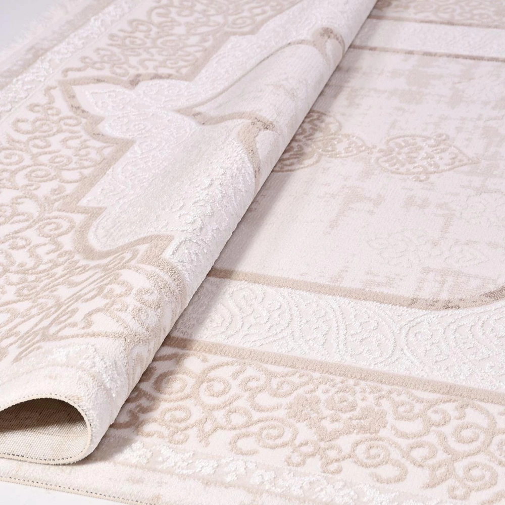 İpek Mekik Halı Filiya 11304 Krem Modern Salon Halısı