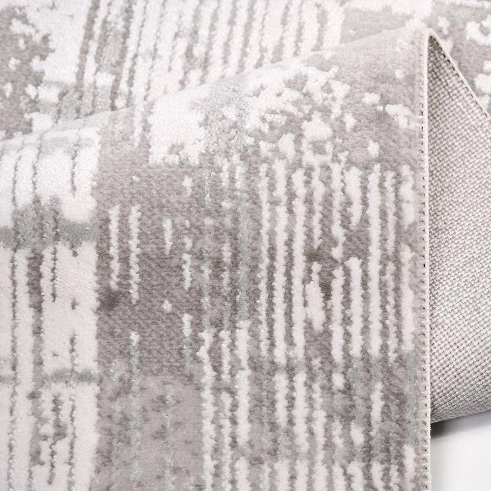 İpek Mekik Halı Filiya 11352 Krem Gri Modern Salon Halısı