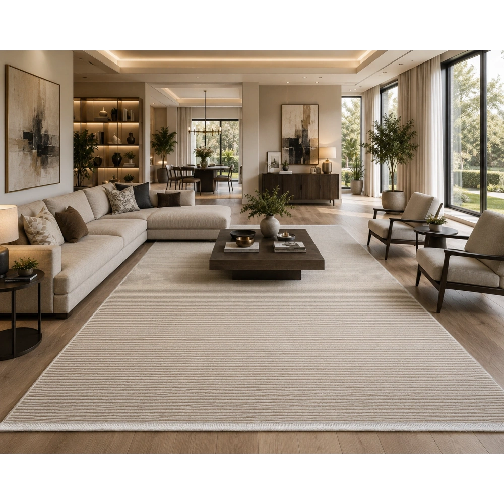 Luxess Halı Lima 1182 Bej Modern Akrilik Salon Halısı