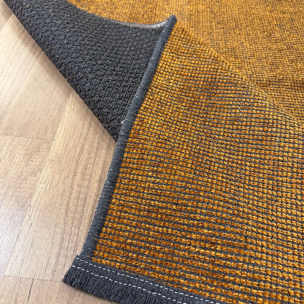 Luxess Kilim Turuncu Hav Toz Vermez Kaymaz Kolay Kullanımlı Yıkanabilir Düz Renk Kilim