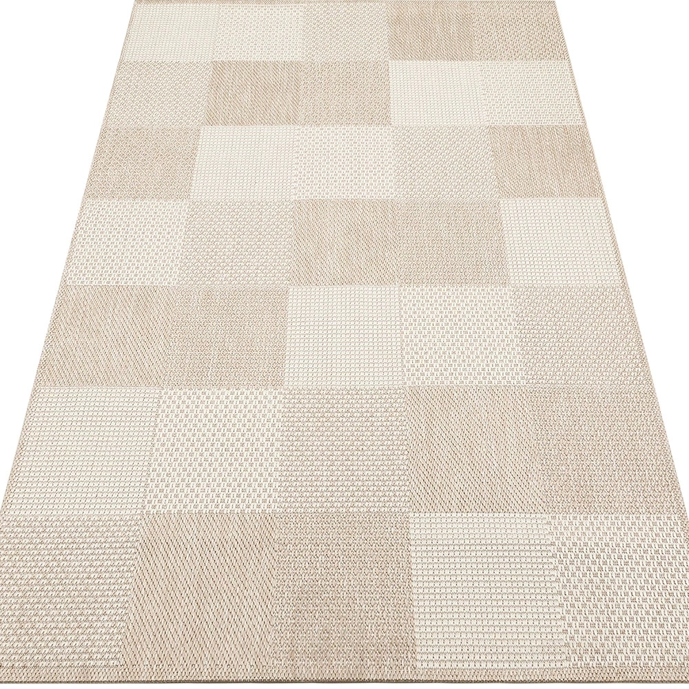 Eko Halı Mono 01 Beige Kaymaz Tabanlı Kilim