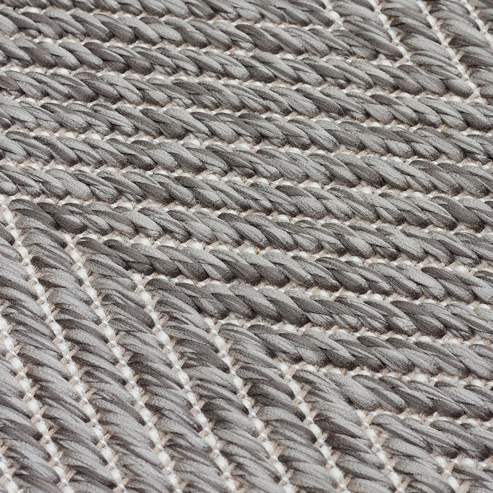 Eko Halı Mono 02 Grey Kaymaz Tabanlı Kilim