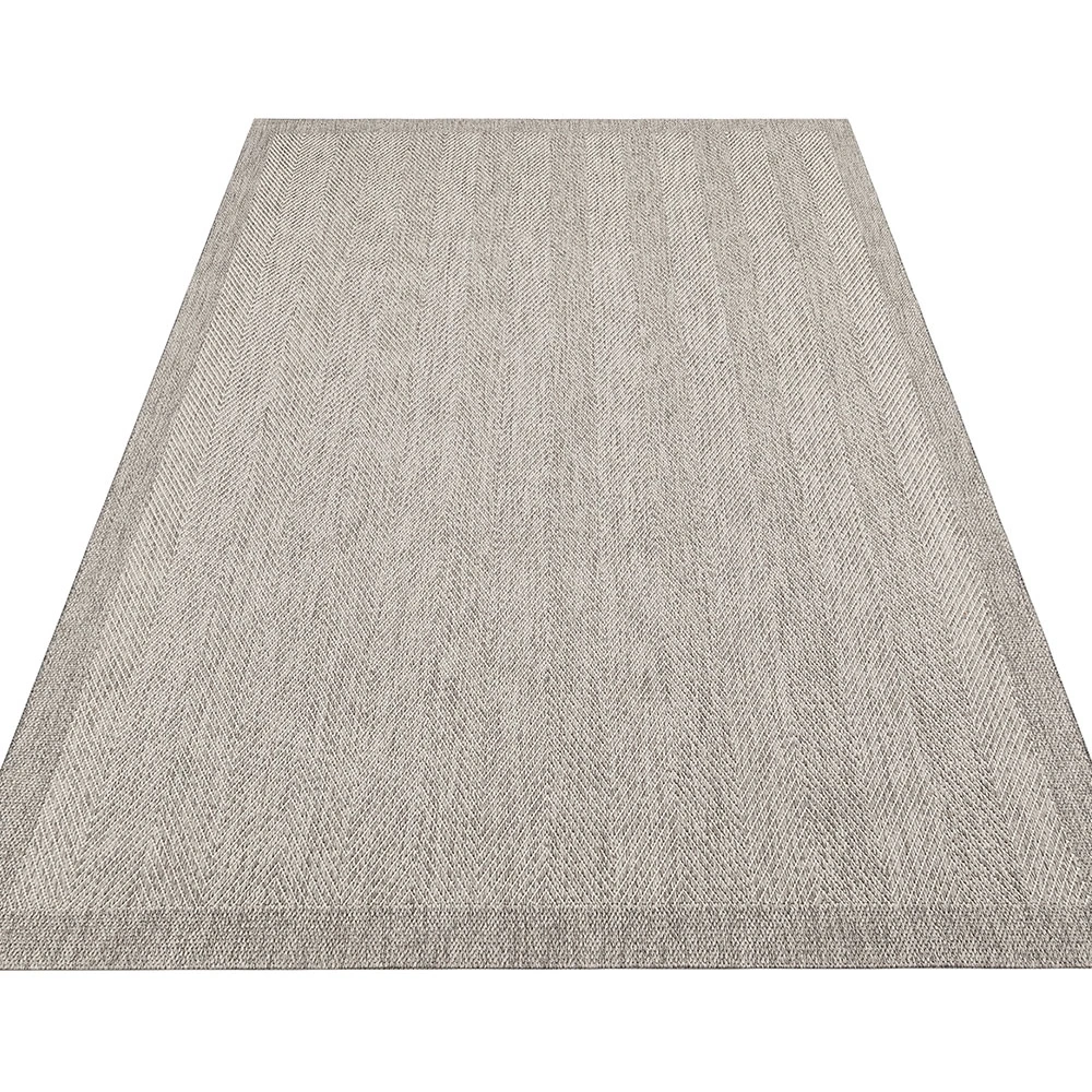 Eko Halı Mono 02 Grey Kaymaz Tabanlı Kilim