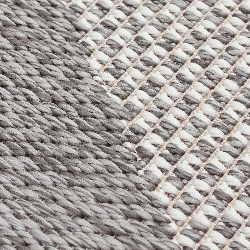 Eko Halı Mono 03 Grey Kaymaz Tabanlı Kilim