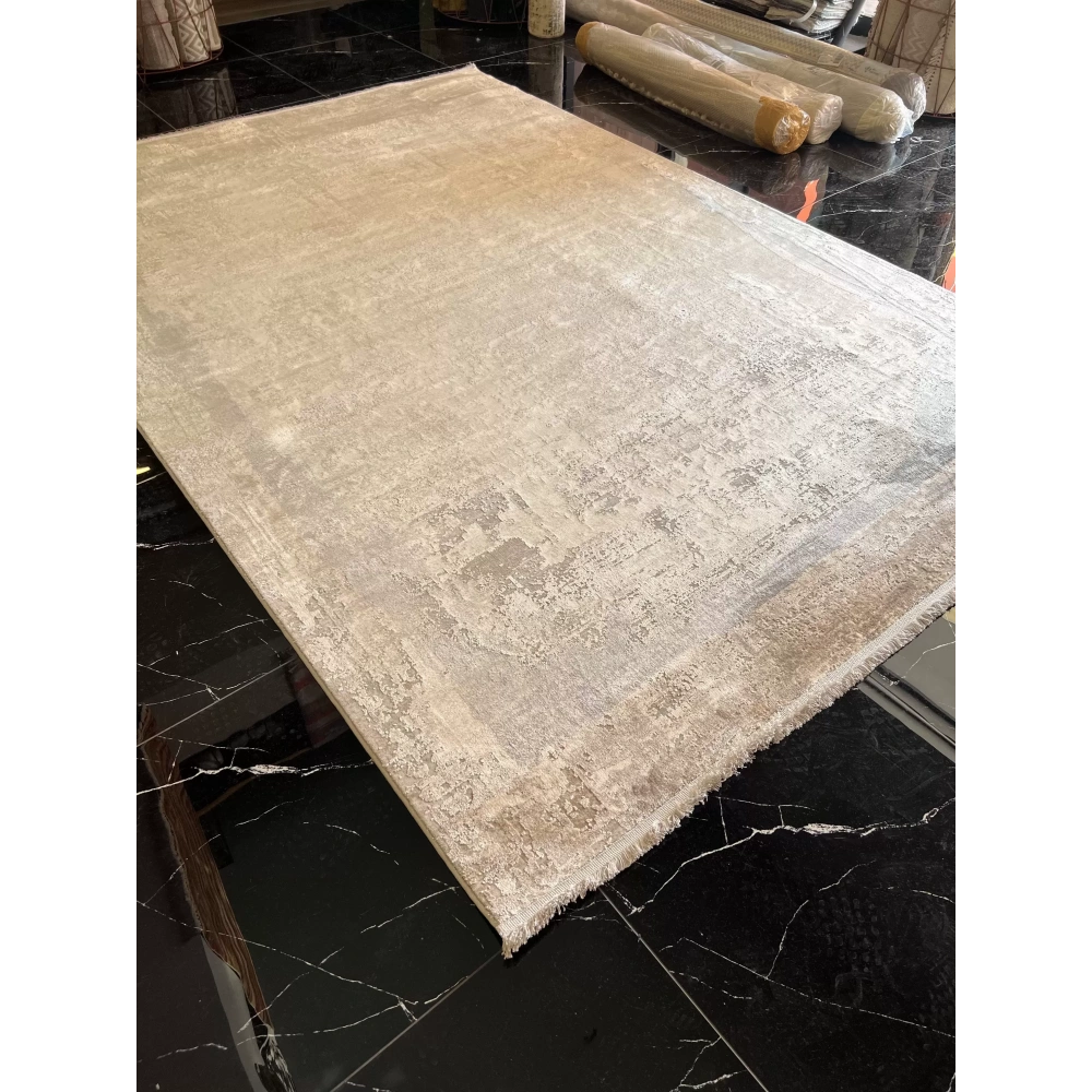 Sanat Halı Doku 1233 Vizon Gri Modern Salon Halısı